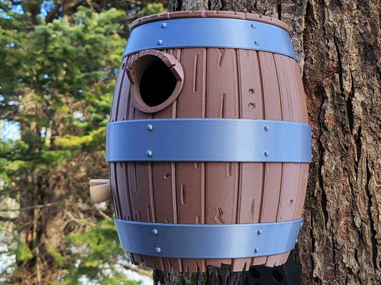 The Old Barrel Birdhouse